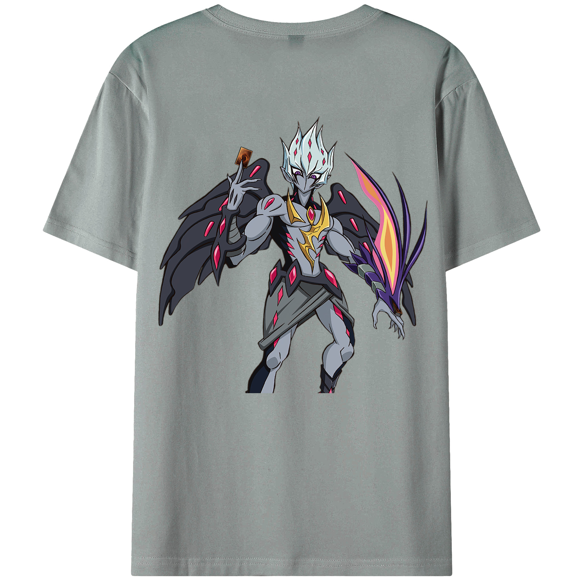 （画像用） 遊☆戯☆王 Yu-Gi-Oh! 綿100％ メンズ半袖Tシャツ（バックプリント） 通気性